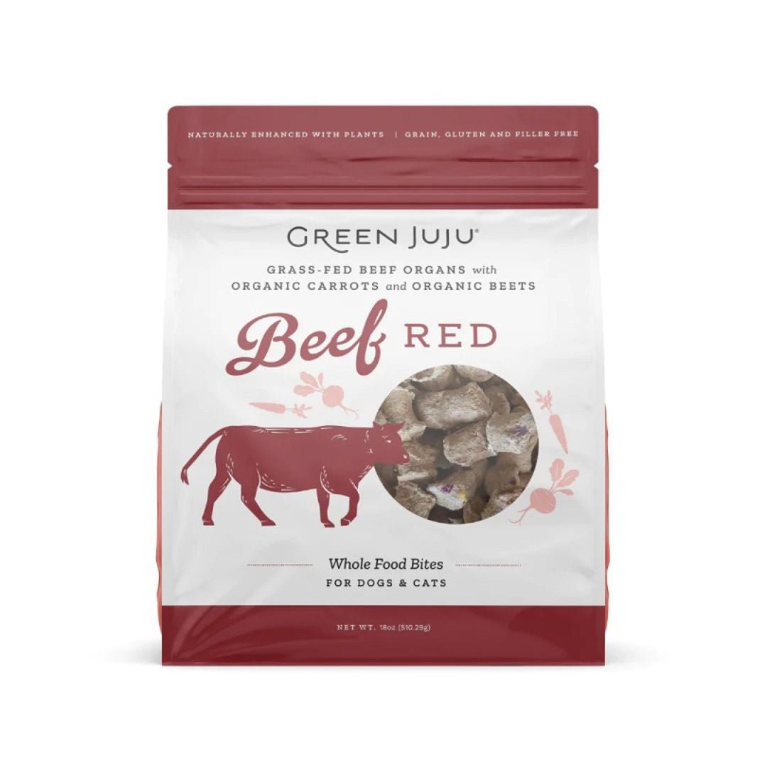 Green Juju Dog Freeze Dried Topper Beef Red 18oz. - Pets Perfect