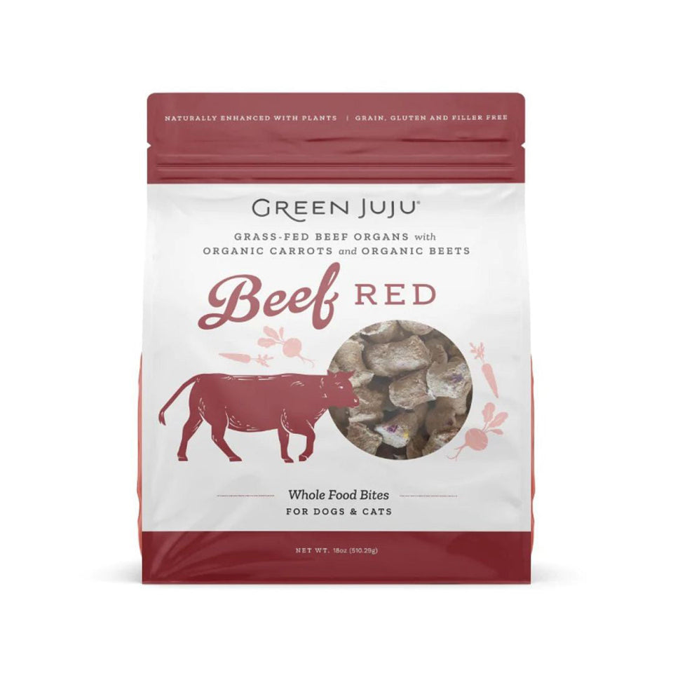 Green Juju Dog Freeze-Dried Topper Beef Red 18 oz