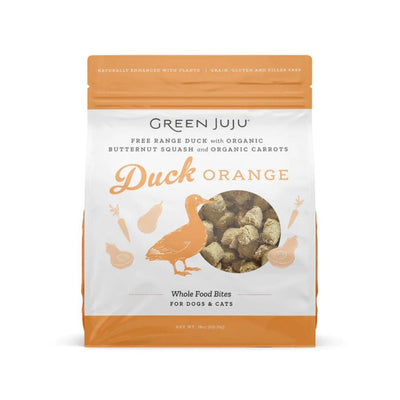 Green Juju Dog Freeze-Dried Topper Duck, Orange, 18 oz