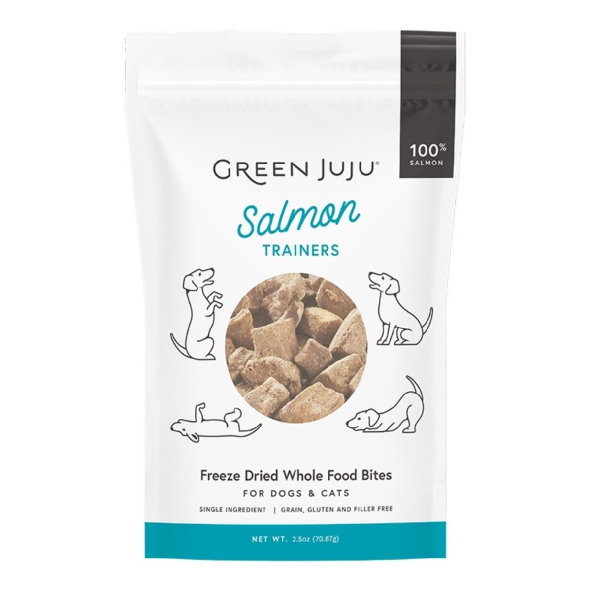 Green Juju Dog & Cat Freeze - Dried Grain Free Salmon Trainers 2.5oz. - Pets Perfect