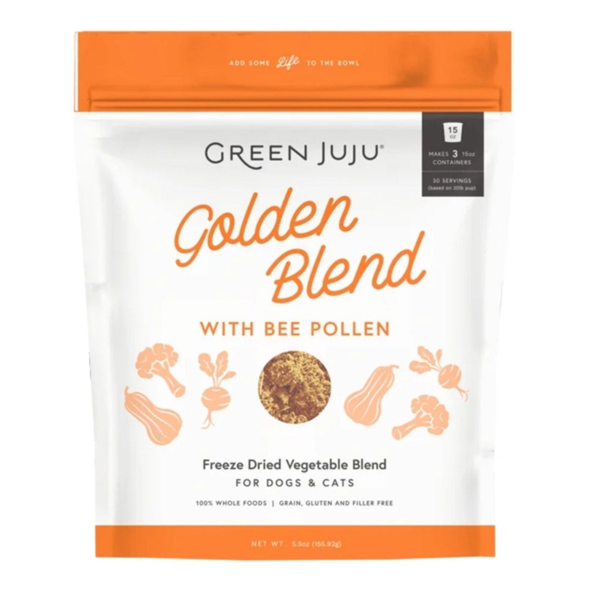 Green Juju Dog & Cat Freeze - Dried Grain Free Golden Blend 5.5oz. - Pets Perfect