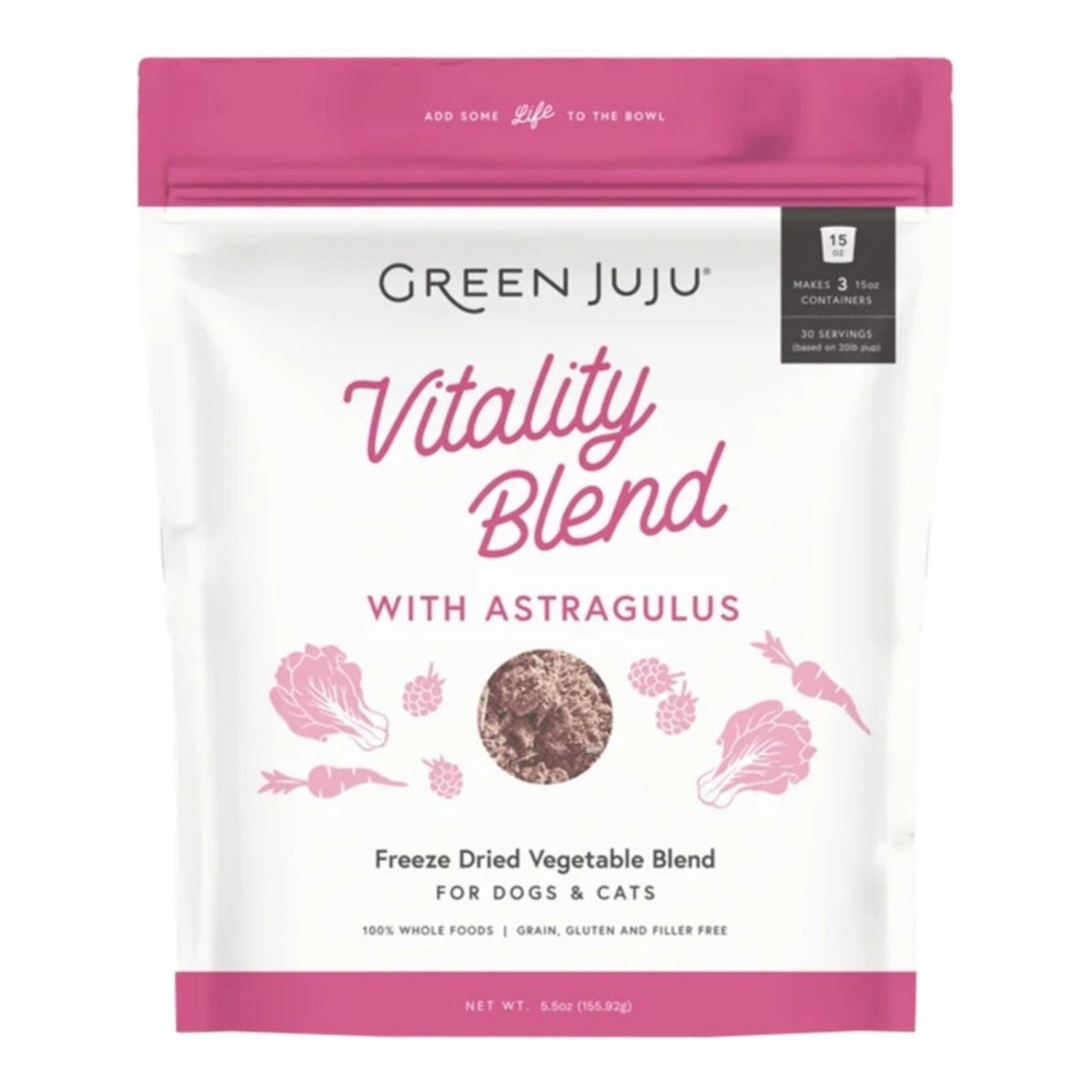 Green Juju Dog & Cat Freeze - Dried Grain Free Vitality Blend 5.5oz. - Pets Perfect