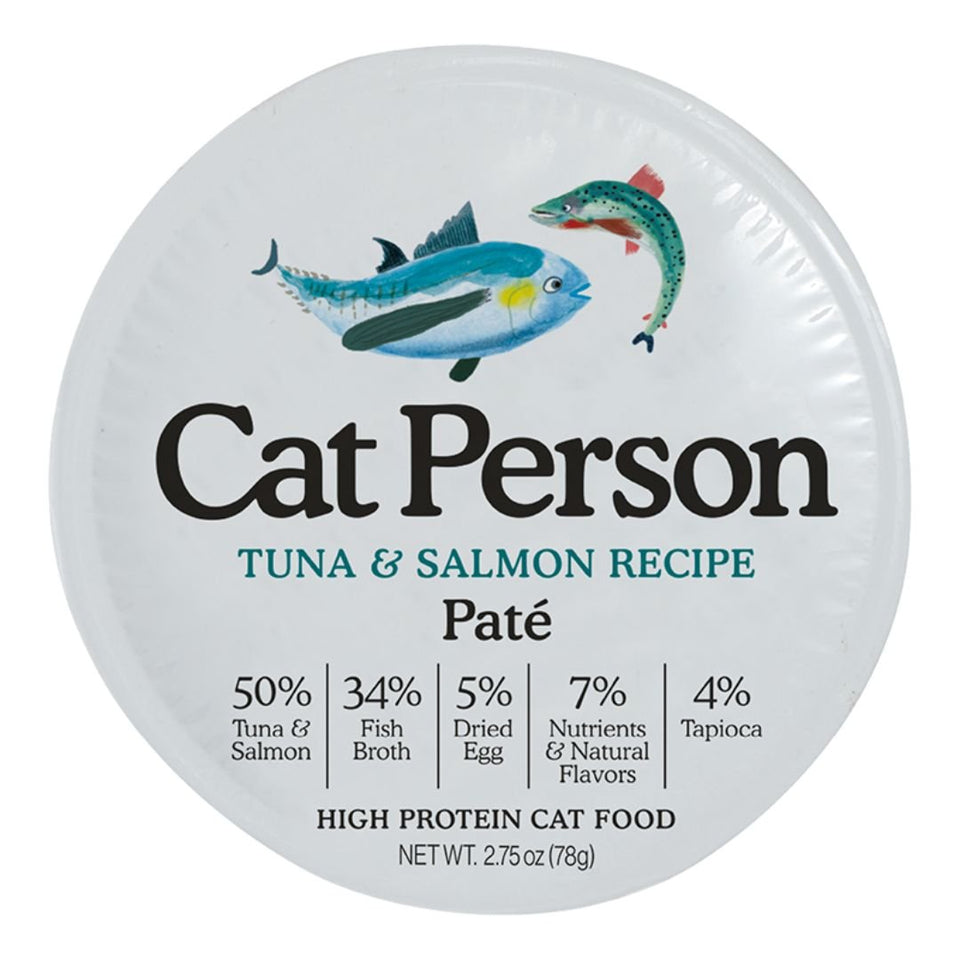 Cat Person Cat Pate Wet Cat Food - Tuna & Salmon, 2.75 oz, 24 ct