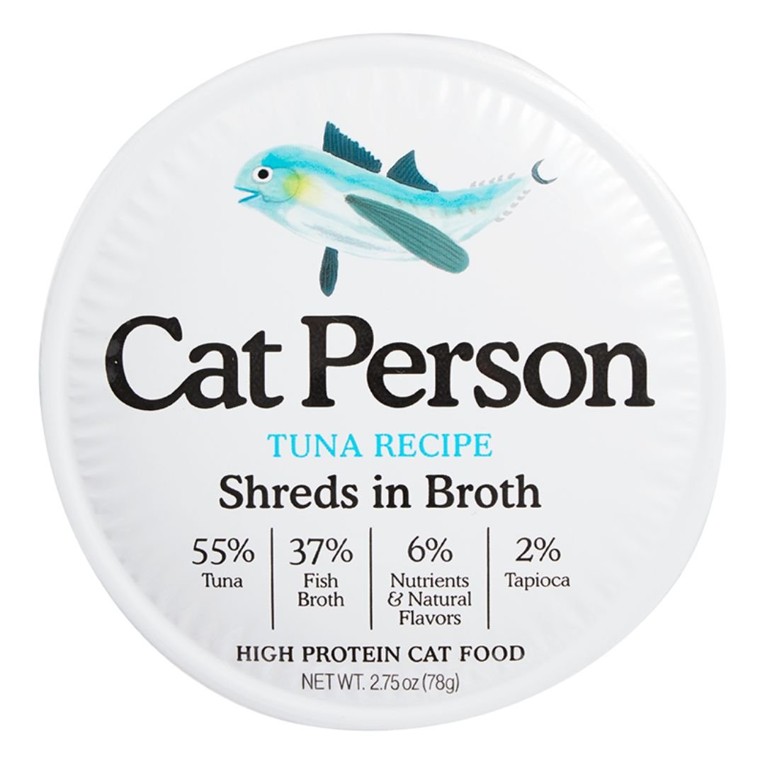 Cat Person Cat Bowl Booster Shreds In Broth Tuna 2.75Oz 24 Pack - Pets Perfect