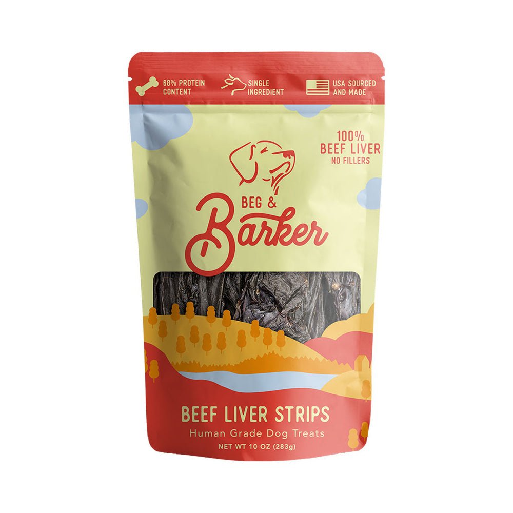 Beg & Barker Beef Liver Strip Dog Treats 10 oz - Pets Perfect