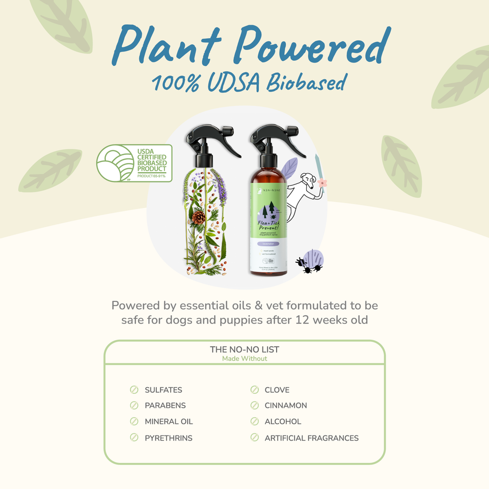 Kin+Kind Flea & Tick Lavender Protect Spray 12 oz