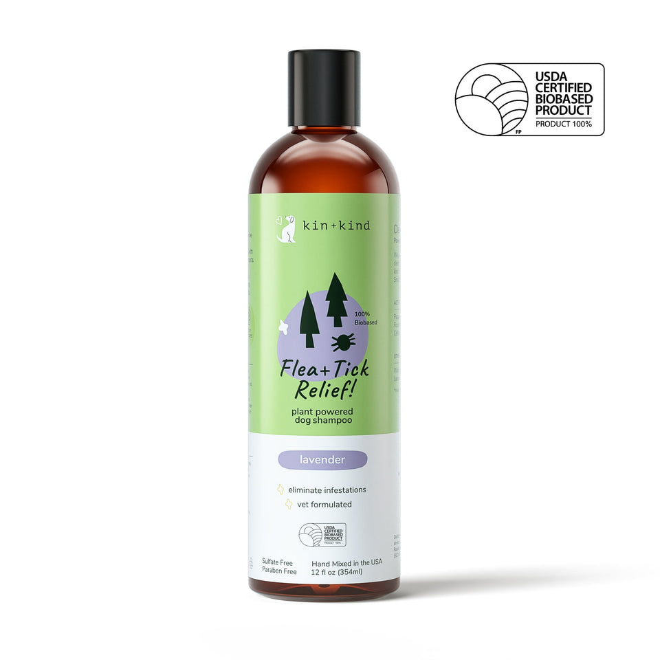 Kin+Kind Flea & Tick Lavender Pet Shampoo 12 oz