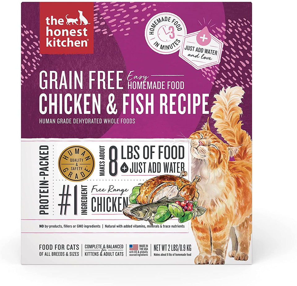 Honest Kitchen Cat Grain-Free Dehydrted Chicken Whitefish 2 lb