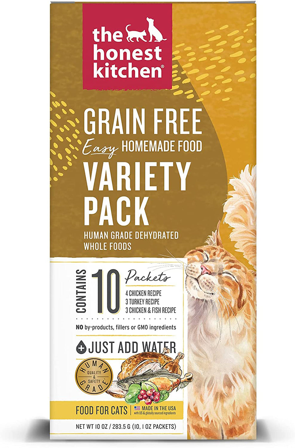 The Honest Kitchen Grain-Free Dehydrated Cat Food - Variety Pack, 1 oz Pouches