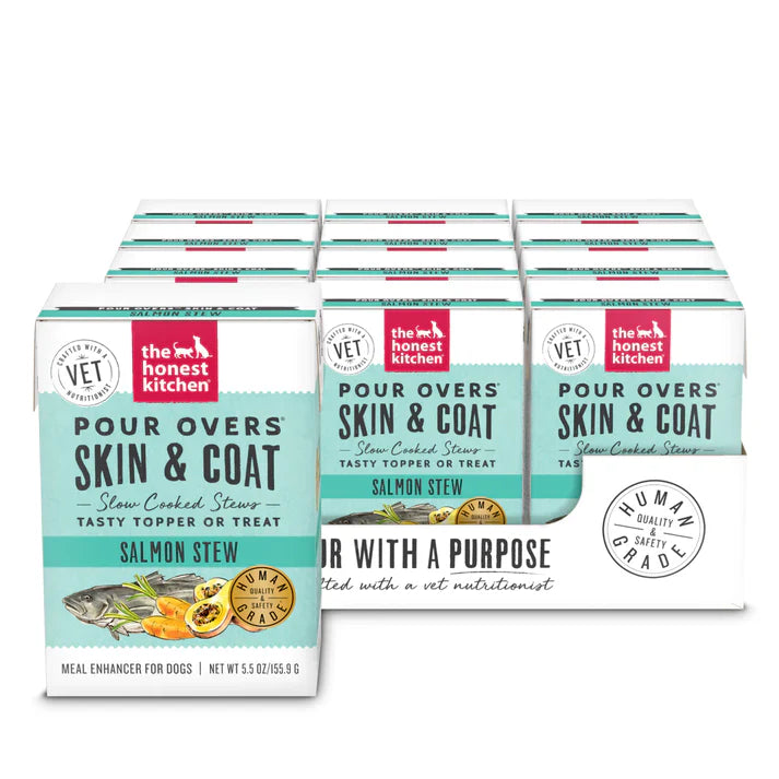 The Honest Kitchen Dog GF Pour Over Skin & Coat Salmon, 5.5 oz 12 ct