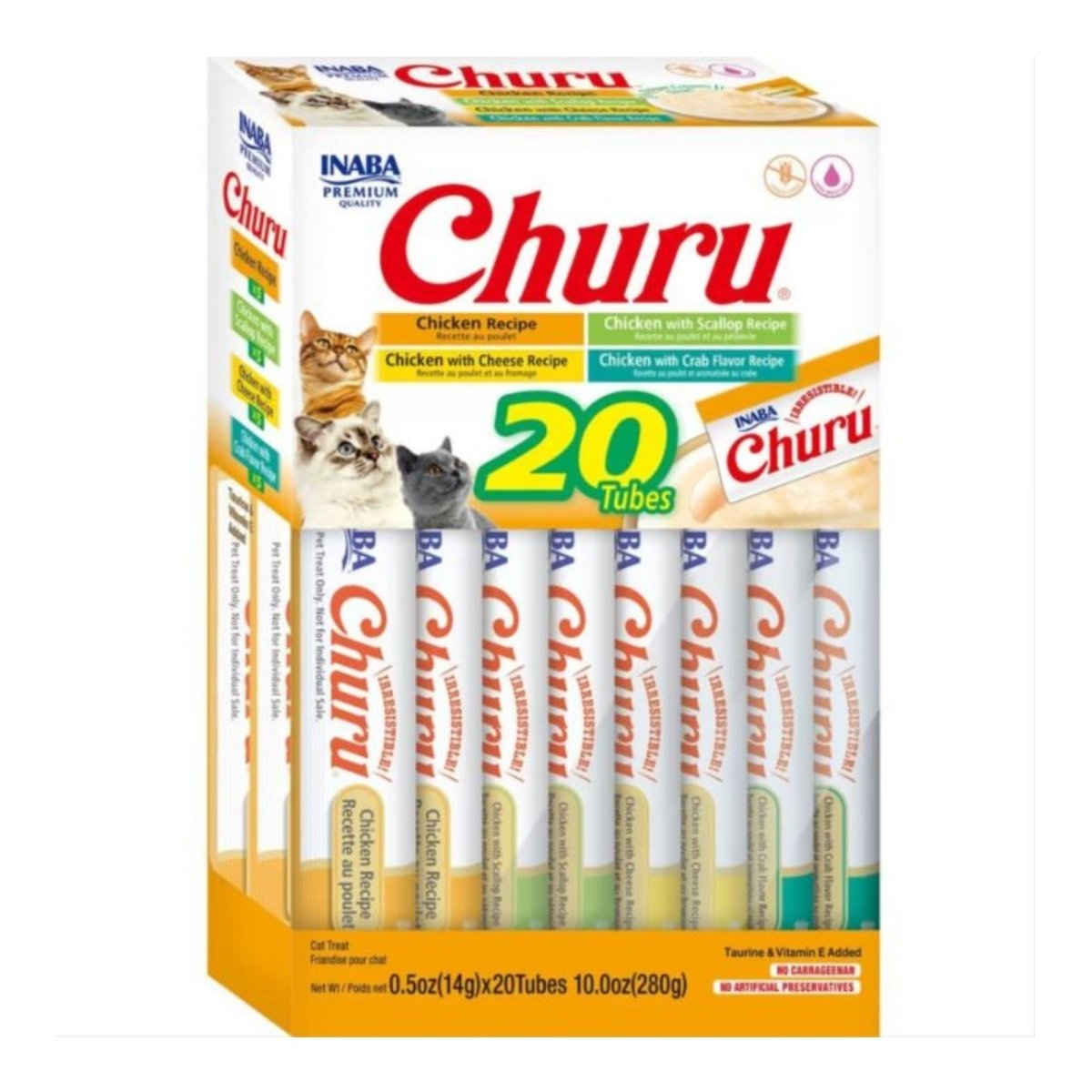 Inaba Churu Puree Cat Treats Variety Box Chicken .5oz. - 20 Pk - Pets Perfect