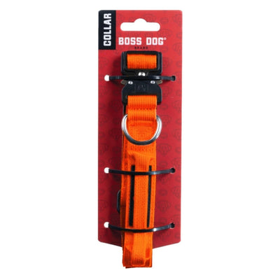 Boss Dog Tactical Adjustable Dog Collar Hunter Orange, Small, 13-16 in