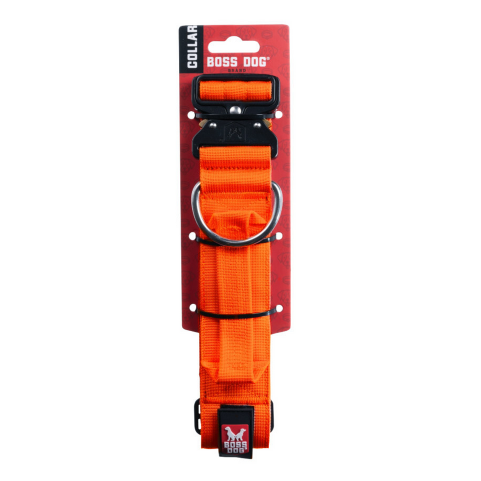 Boss Dog Tactical Adjustable Dog Collar Hunter Orange, 1ea/Medium, 15-18 in Default Title