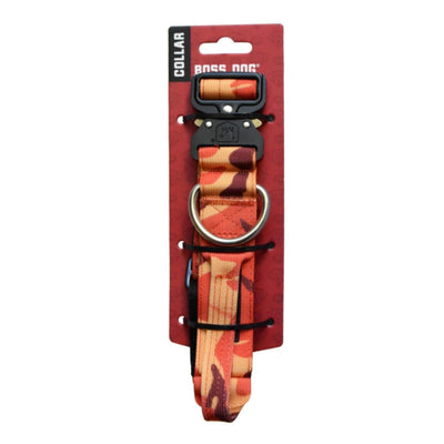 Boss Dog Tactical Adjustable Dog Collar Orange Camo, 1ea/XLarge, 20-28 in Default Title