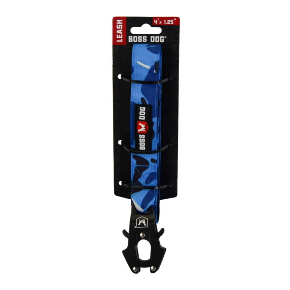 Boss Dog Tactical Dog Leash Blue Camo, 1ea/4 ft Default Title