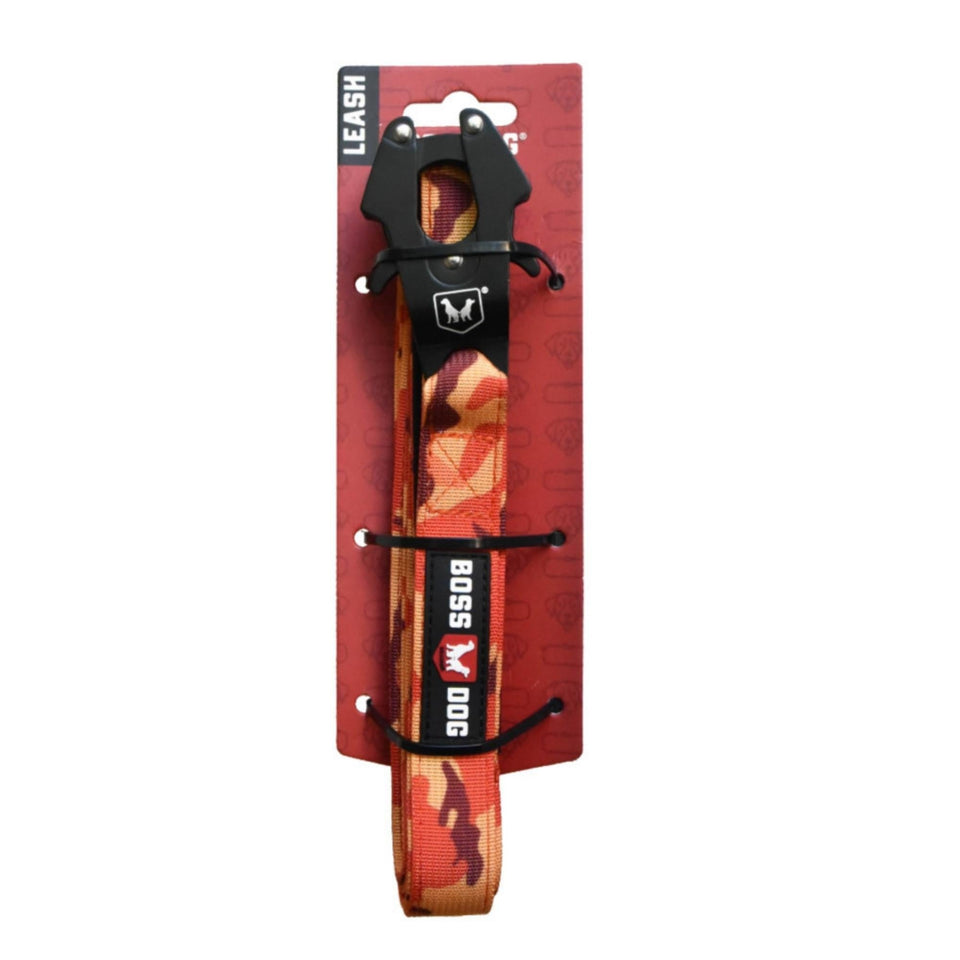 Boss Dog Tactical Dog Leash Orange Camo, 1ea/6 ft Default Title