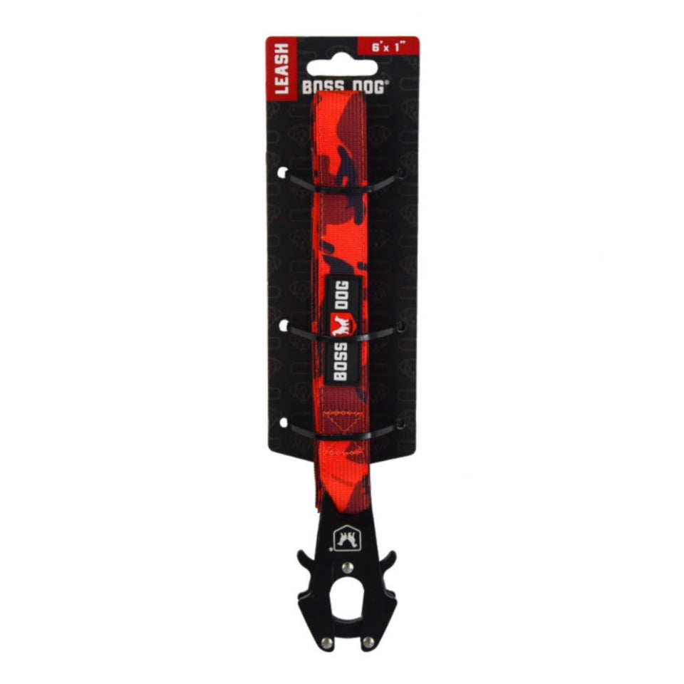 Boss Dog Tactical Dog Leash Red Camo, 1ea/6 ft Default Title