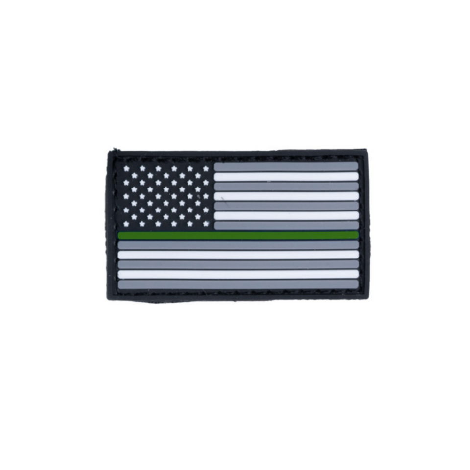 Boss Dog Tactical Collar Patch USA Thin Green Line, One Size (Case of 6) Default Title