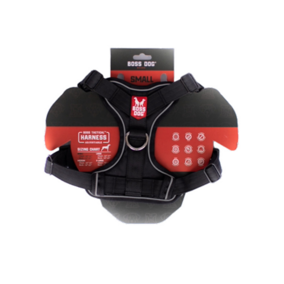 Boss Dog Tactical Dog Harness Black, 1ea/Small Default Title