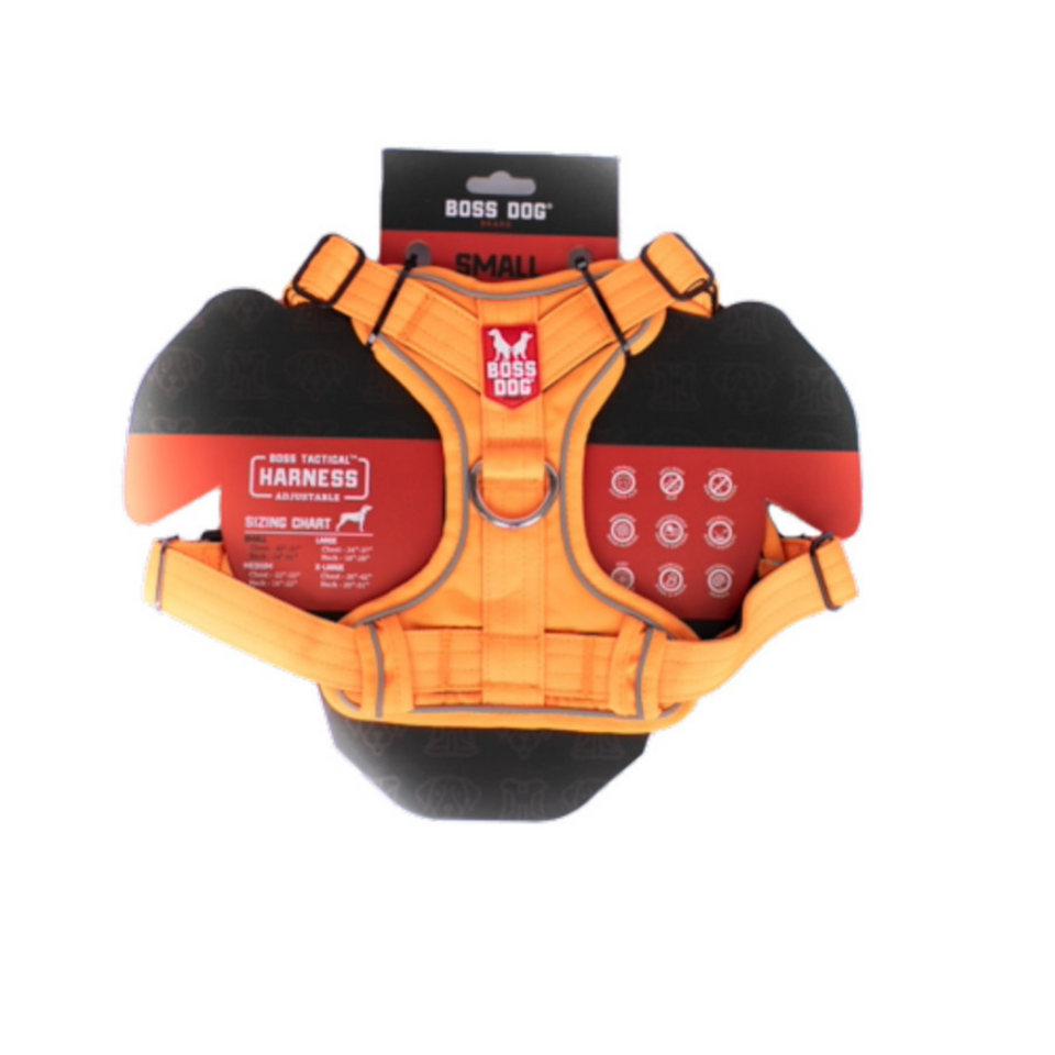 Boss Dog Tactical Dog Harness Hunter Orange, 1ea/Small Default Title