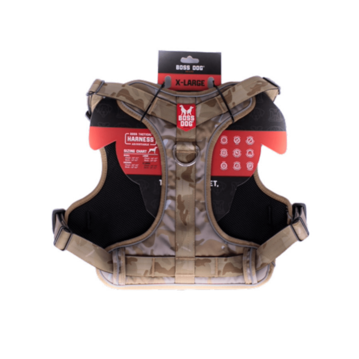 Boss Dog Tactical Dog Harness Tan Camo, 1ea/XL - Pets Perfect
