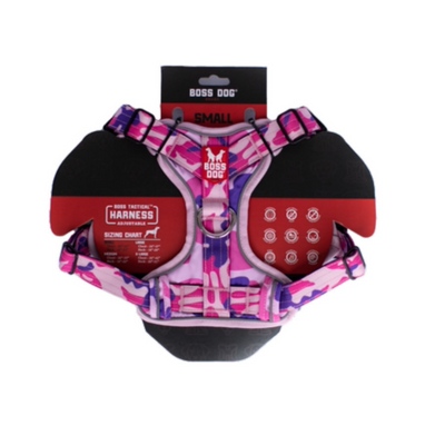 Boss Dog Tactical Dog Harness Pink Camo, 1ea/Small Default Title