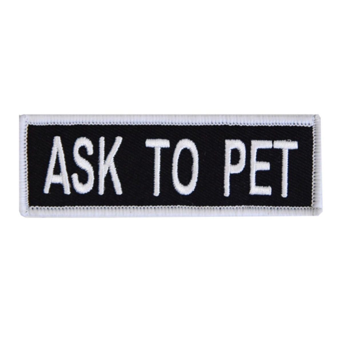 Boss Dog Tactical Harness Patch Ask to Pet, 1ea/SM - Pets Perfect