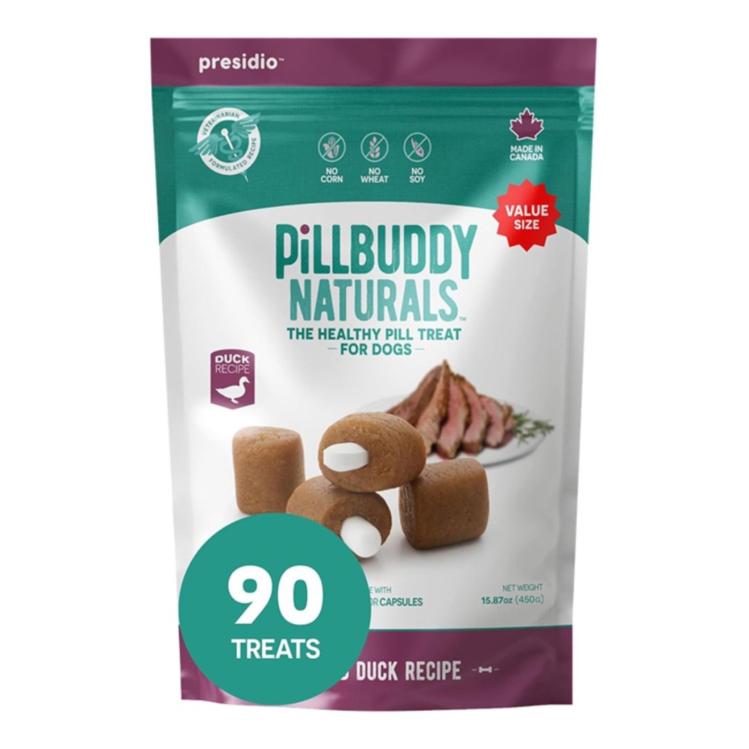 Presidio Dog Pill Buddy Natural Duck 90 ct