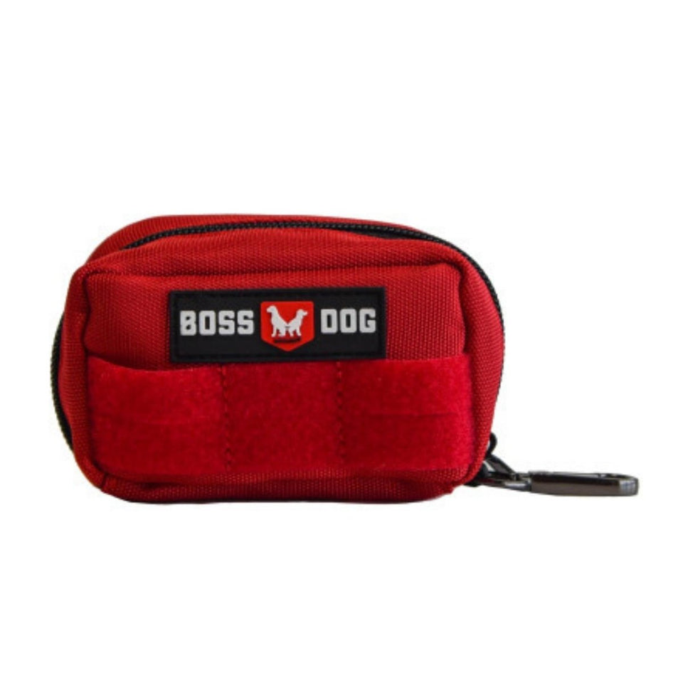 Boss Dog Tactical Molle Dog Harness Bag Red Large