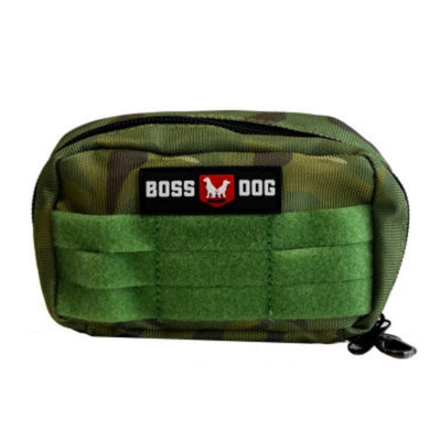 Boss Dog Tactical Molle Dog Harness Bag Green Camo Large