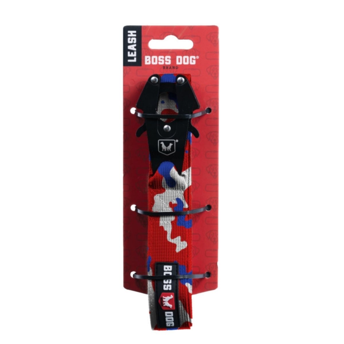 Boss Dog Tactical Leash – Red, White, Blue, 1.25 in x 4 ft - Pets Perfect