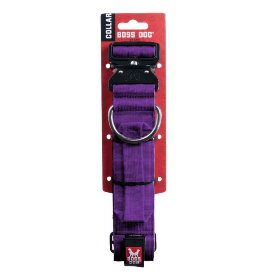 Boss Dog Tactical Adjustable Dog Collar Purple, 1ea/Medium, 15-18 in Default Title