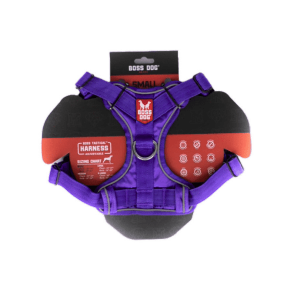 Boss Dog Tactical Dog Harness, Purple, Small
