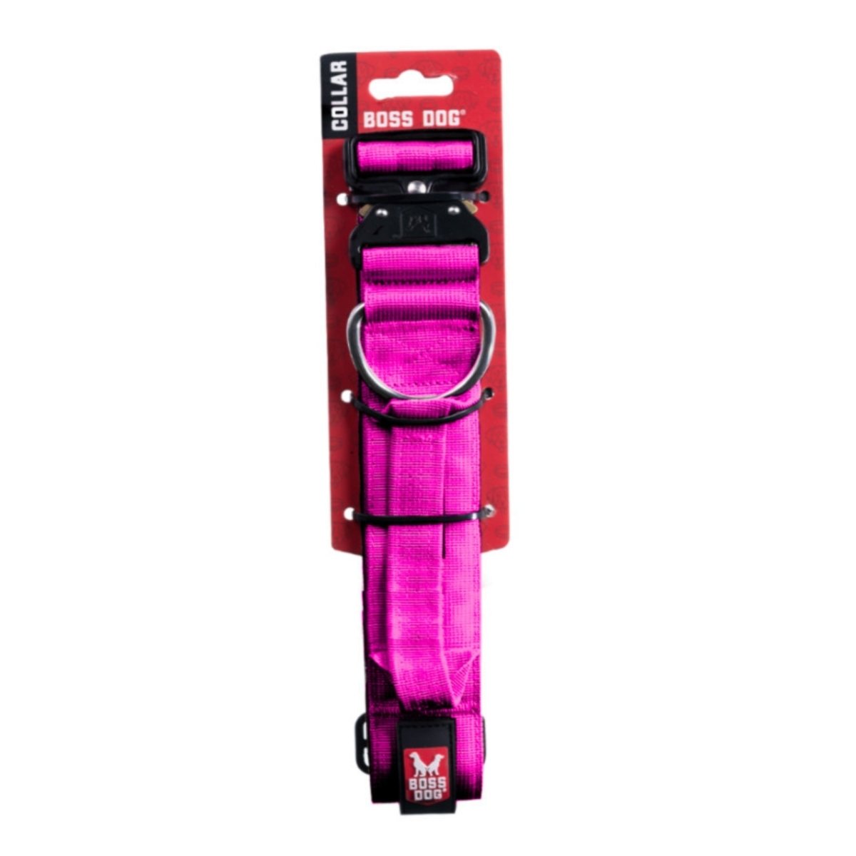 Boss Dog Tactical Adjustable Dog Collar Hot Pink, 1ea/LG - Pets Perfect