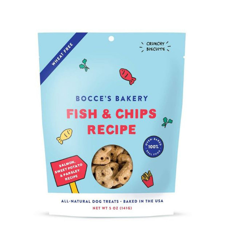 Bocce's Bakery Dog Fish Chips, 5 oz