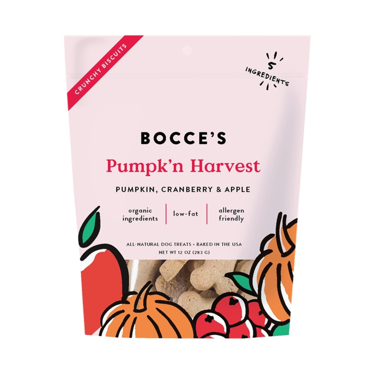 Bocce's Bakery Small Batch Pumpkin Harvest Dog Biscuits 12oz - Pets Perfect