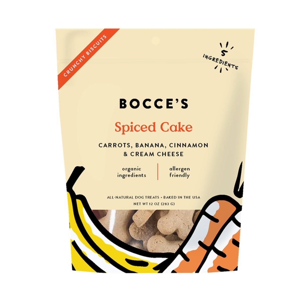 Bocce's Bakery Small Batch Spiced Cake Dog Biscuits 12oz - Pets Perfect