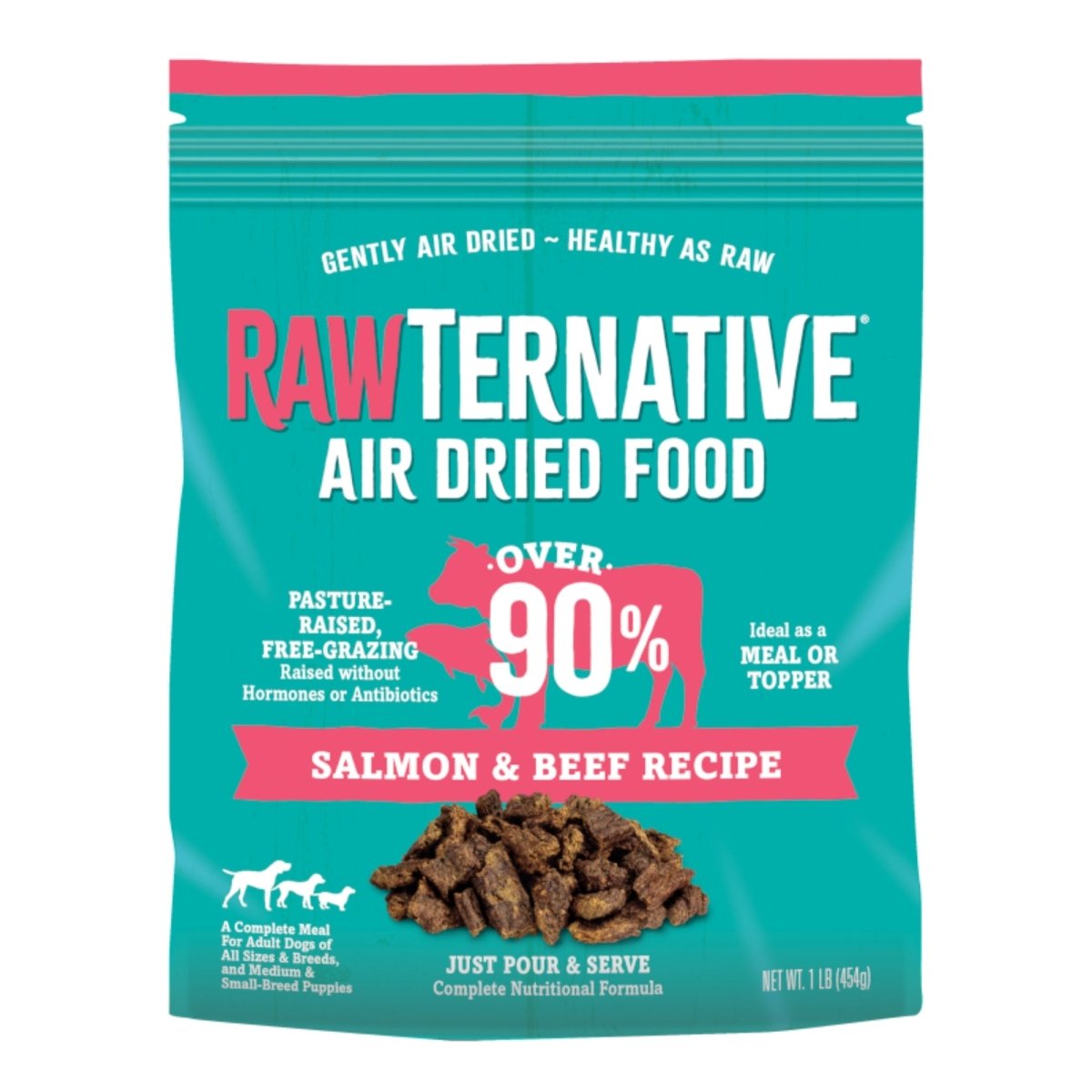 Grandma Mae's Country Naturals Rawternative Air Dried Dog Food Salmon & Beef 5oz - Pets Perfect