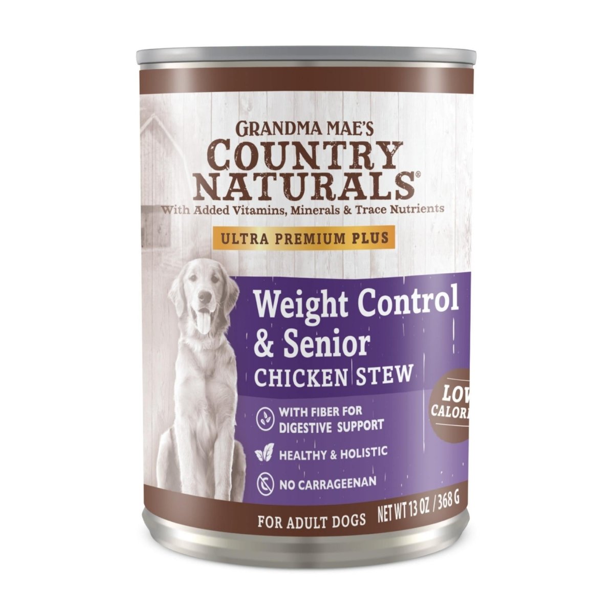 Grandma Mae's Country Naturals Weight Control & Senior Wet Dog Food Chicken Stew 13oz - Pets Perfect