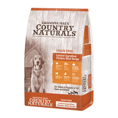 Grandma Mae's Country Naturals Dog Limited Ingredient Grain Free Chicken Meal Recipe 12Lbs