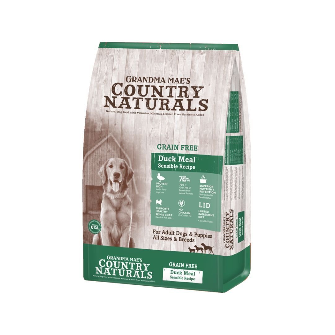 Grandma Mae's Grain - Free Duck Meal Sensible Dog Food - All Life Stages 23lb - Pets Perfect