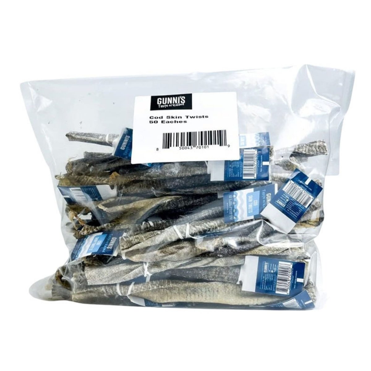 Gunni's Dog Twisted Cod Skins 50 Count - Pets Perfect