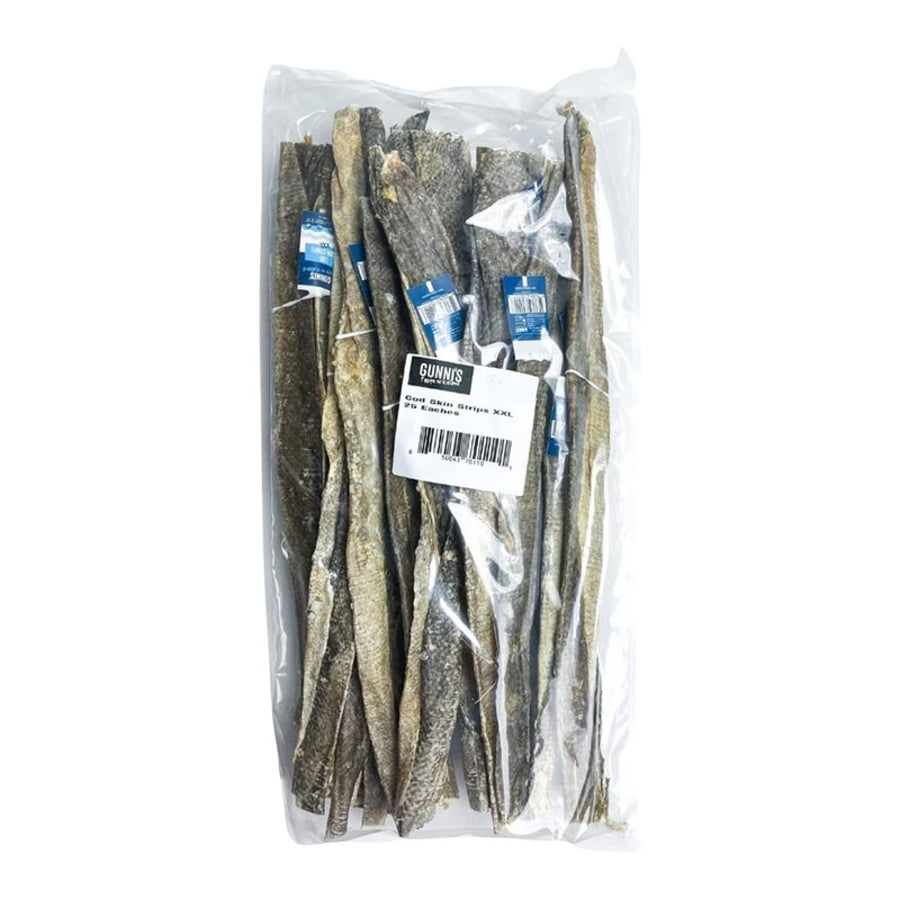 Gunnis Dog Cod Skin Long Strips 25 ct