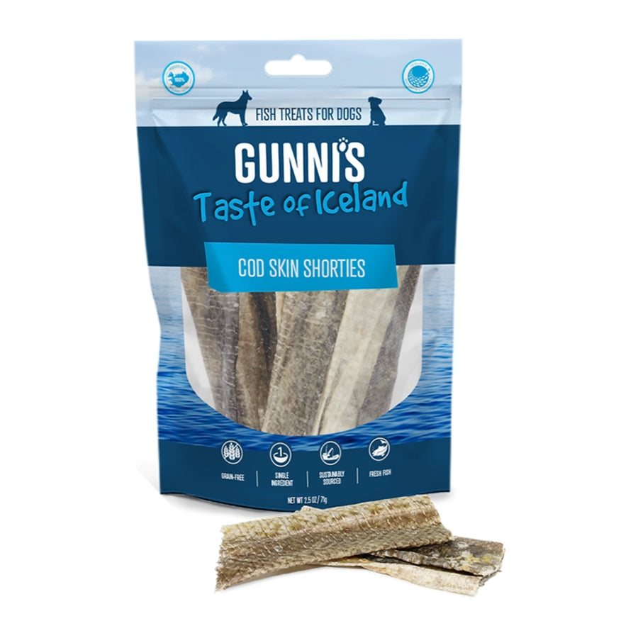 Gunnis Dog Cod Skins Shorties, 2.5 oz