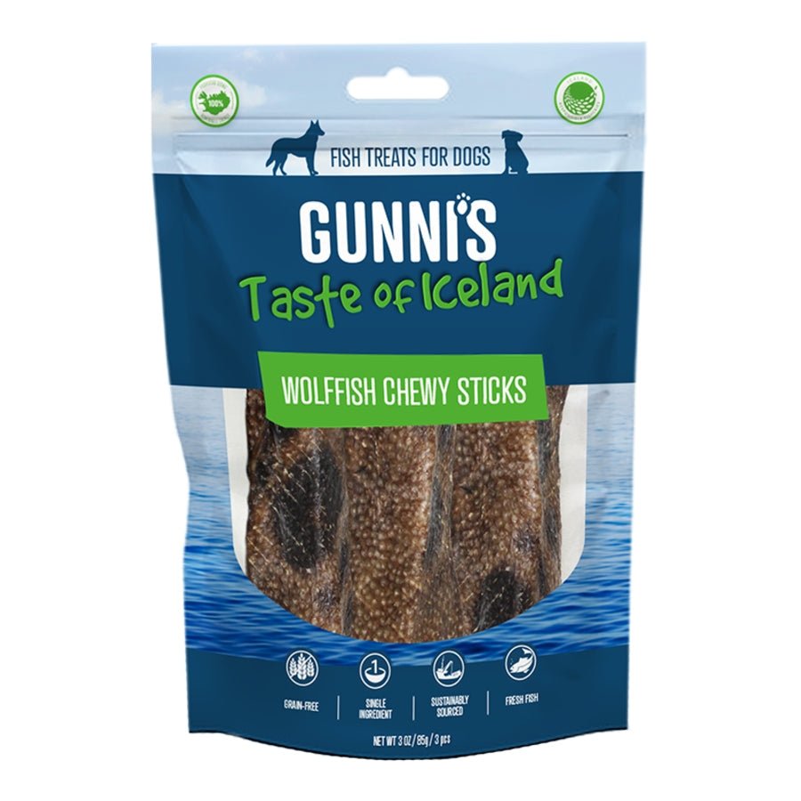 Gunnis Dog Chewy Sticks Wolf Fish 3Pack - Pets Perfect