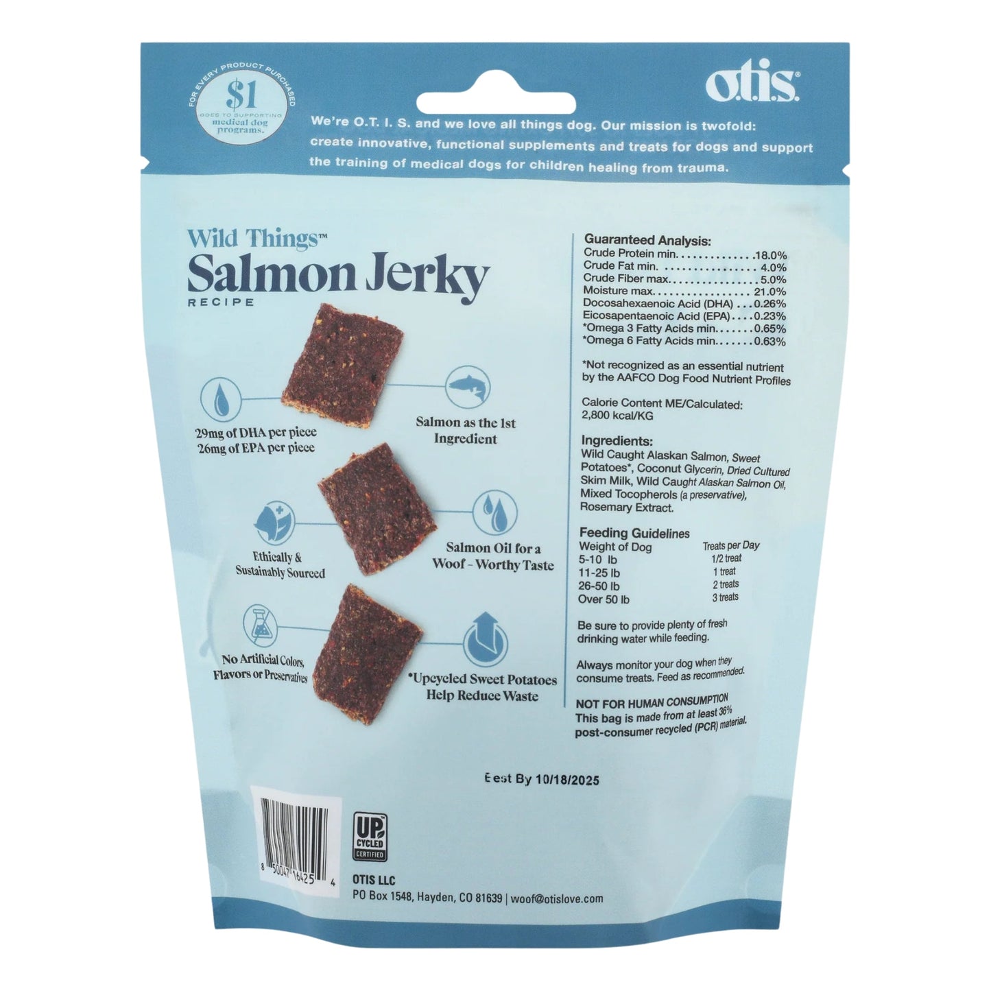 Otis Dog Wild Things Wild Alaskan Salmon Jerky 4 oz, view 4