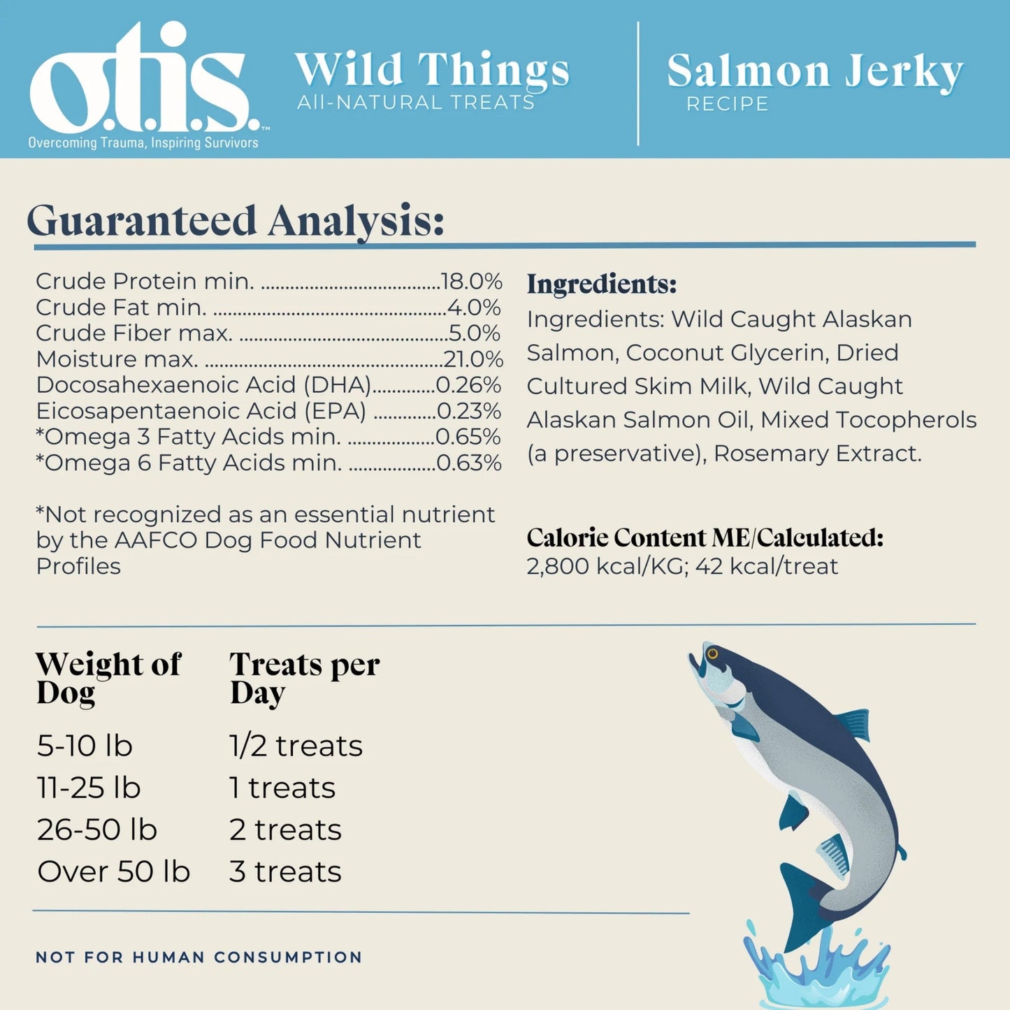 Otis Dog Wild Things Wild Alaskan Salmon Jerky 4 oz, view 3
