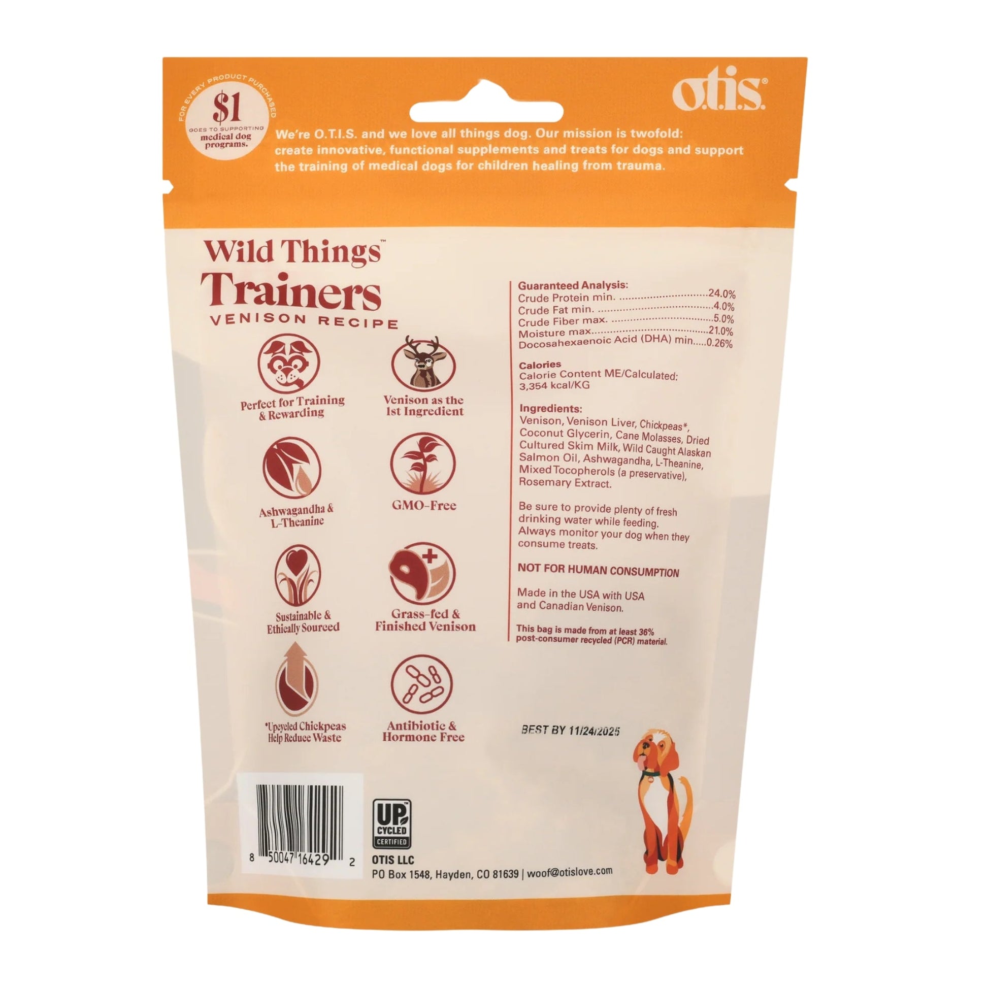 Otis Dog Wild Things Trainers Venison 4 oz, view 4