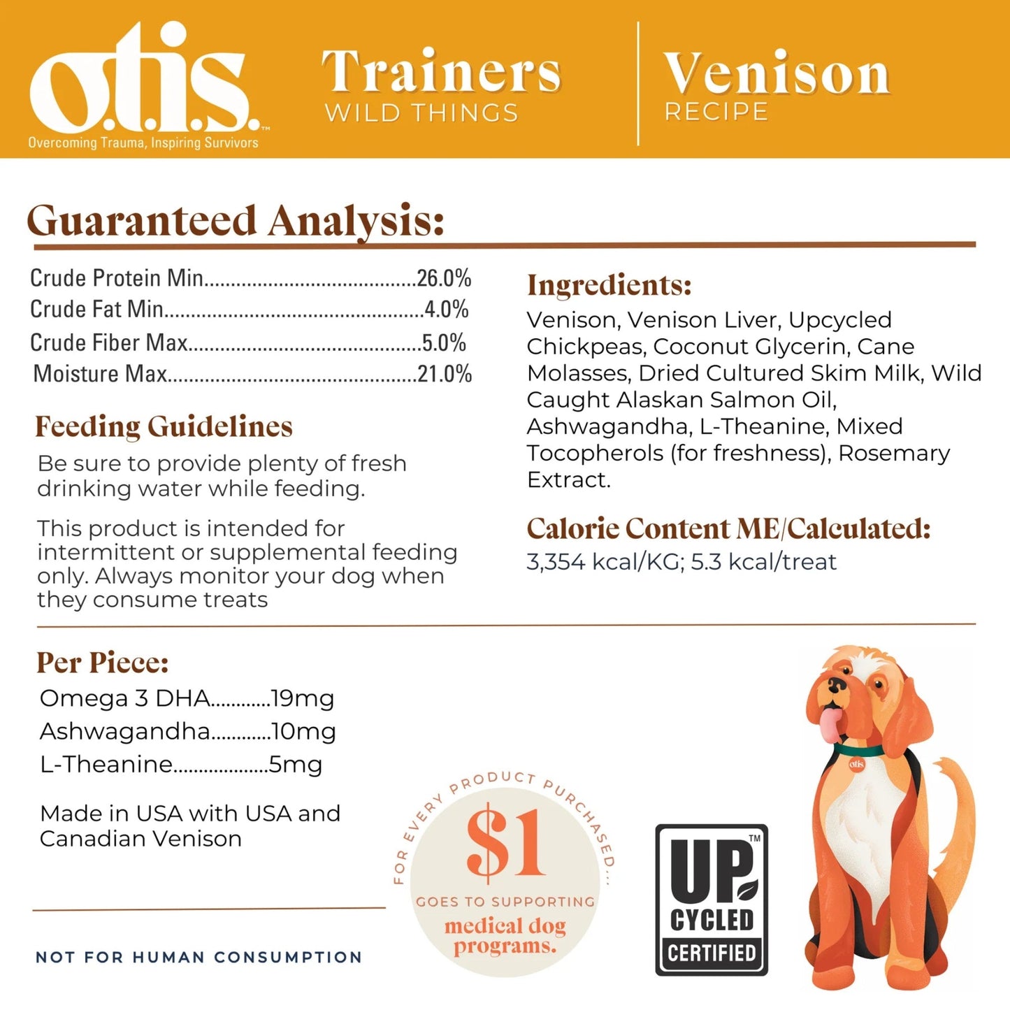 Otis Dog Wild Things Trainers Venison 4 oz, view 3