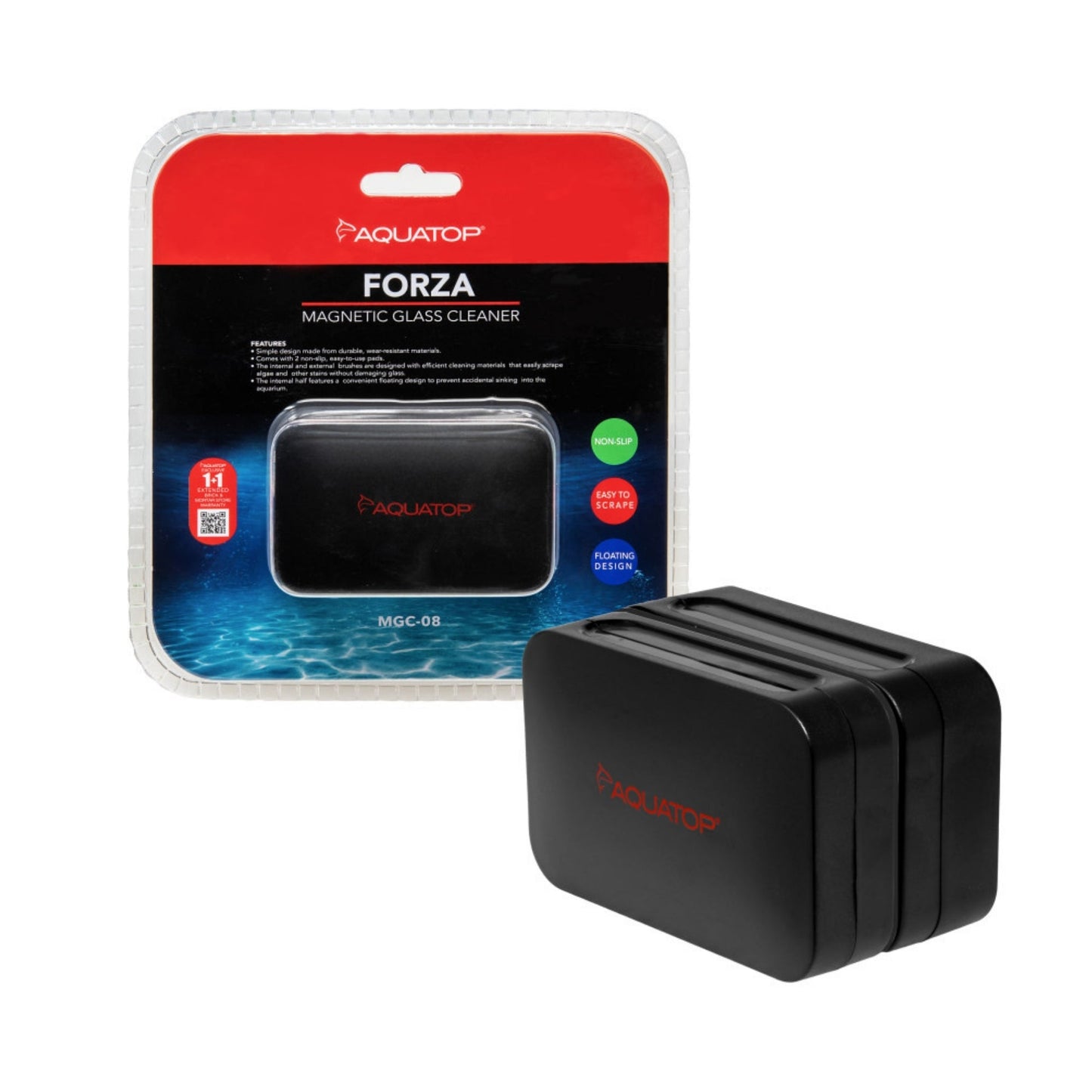 Aquatop Forza Magnetic Glass Cleaner 1ea/For Glass 5/163/8 in